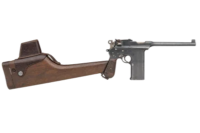 Astra Model F machine gun, left-side profile render