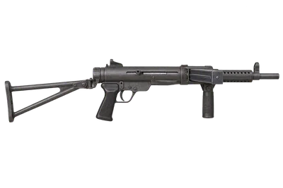 Austen Mk II submachine gun, left-side profile render