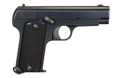 Azanza y Arrizabalaga M1916 handgun, left-side profile render