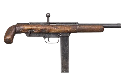 Bechowiec-1 submachine gun, left-side profile render
