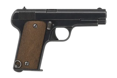 Beistegui Hermanos Model 1914 handgun, left-side profile render