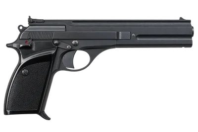 Beretta 76 handgun, left-side profile render