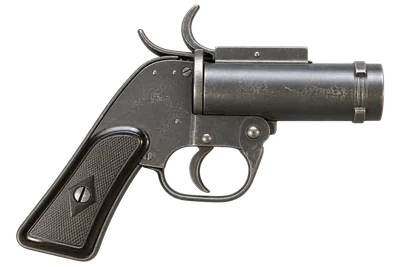 Pyrotechnic Pistol AN-M8 handgun, left-side profile render