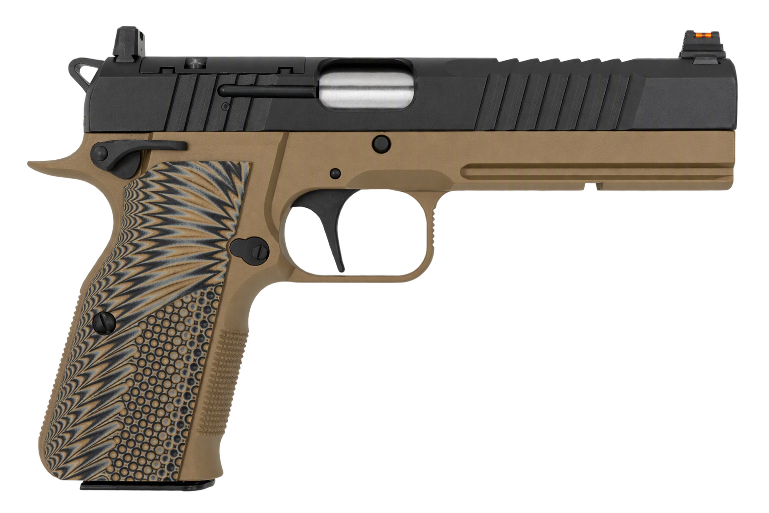Inglis 2035 handgun, left-side profile render