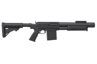 Lamperd 40mm Double Action Launcher shotgun, left-side profile render