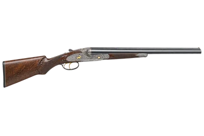 Lefever Optimus Grade shotgun, left-side profile render