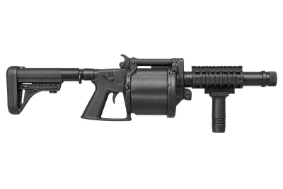 Milkor 40mm Stopper shotgun, left-side profile render