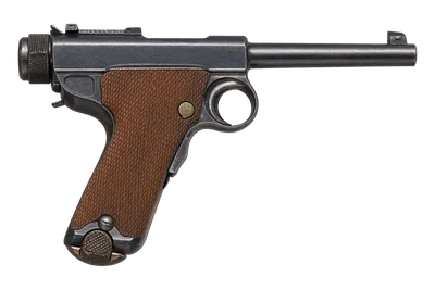 Baby Nambu handgun, left-side profile render