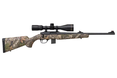 Savage 64 FXP Terra Camo rifle, left-side profile render