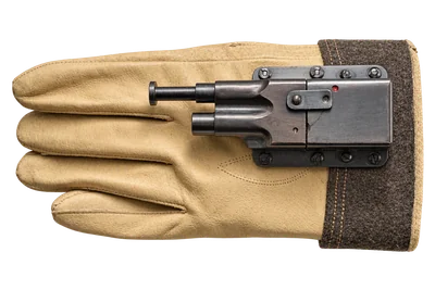 Sedgley OSS .38 Glove Pistol handgun, left-side profile render