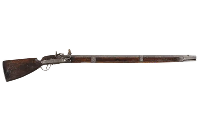 Snap Matchlock Musket rifle, left-side profile render