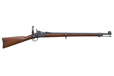 Springfield Model 1888 Trapdoor rifle, left-side profile render