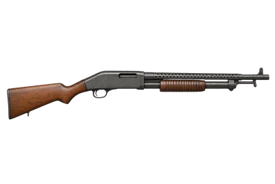 Stevens Model 520 shotgun, left-side profile render