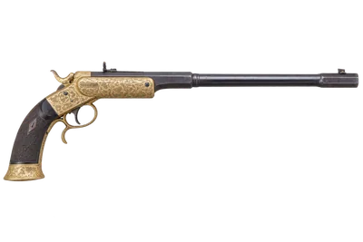Stevens Lord Model No. 36 handgun, left-side profile render