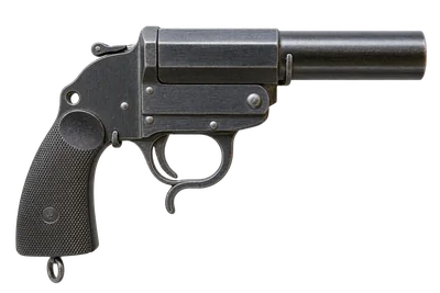Walther Leuchtpistole 34 handgun, left-side profile render