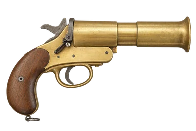 Webley & Scott No.1 Mk III Flare Pistol handgun, left-side profile render