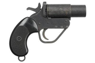 Webley & Scott No.2 Mk.V Signal Pistol handgun, left-side profile render