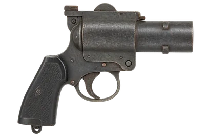 Webley No.4 Mk.I Signal Pistol handgun, left-side profile render
